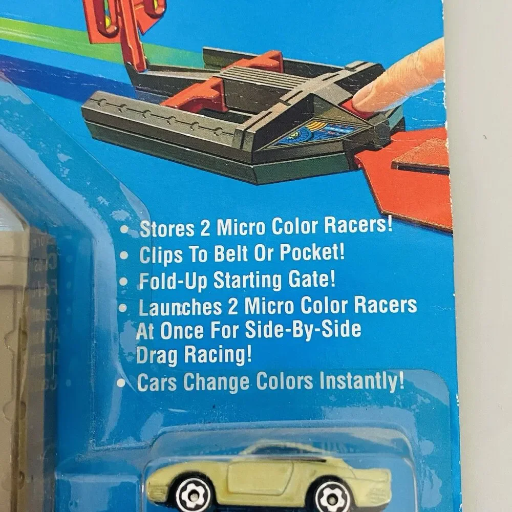 Hot Wheels Micro Color Racers Speed Blaster Launcher Set w Cars Vintage